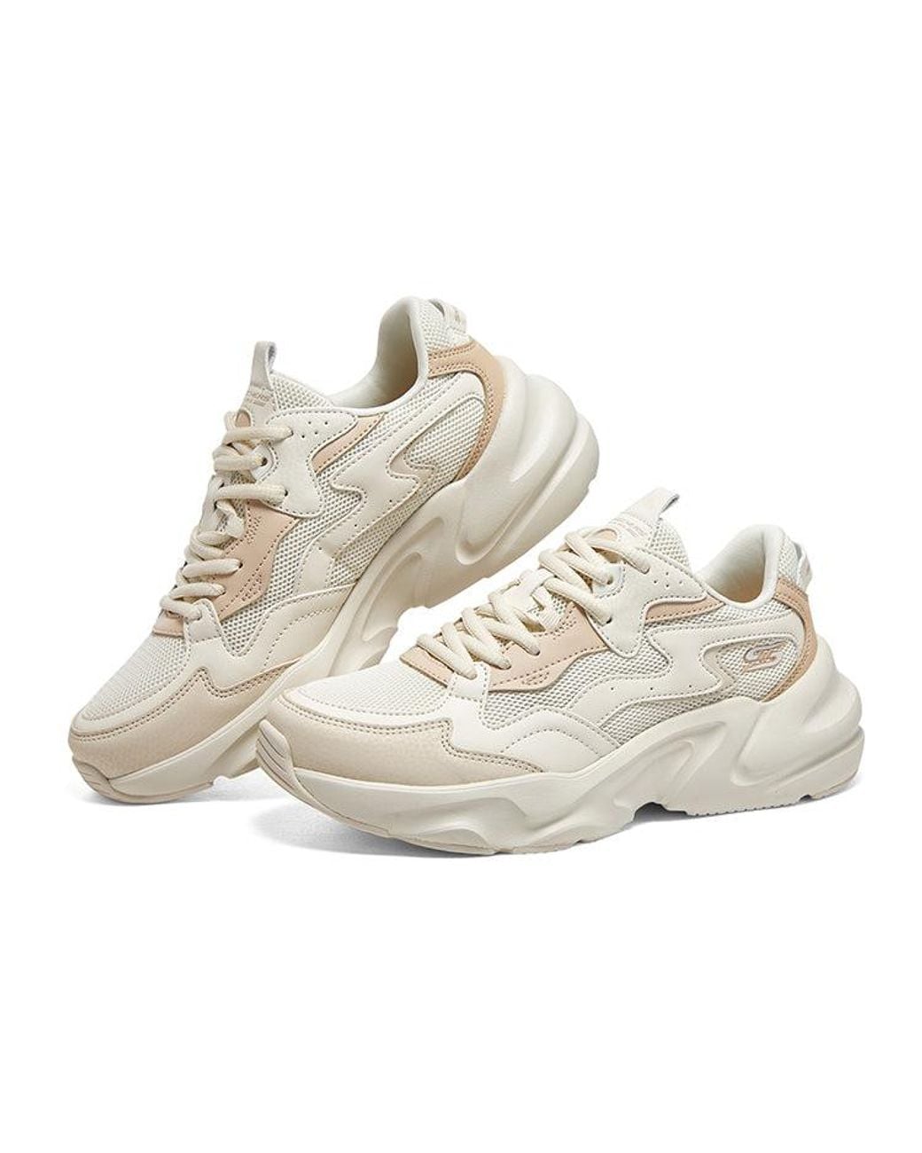 Skechers White (Wmns) Bob's Sport Bobs Bamina Shoes 'Cream'