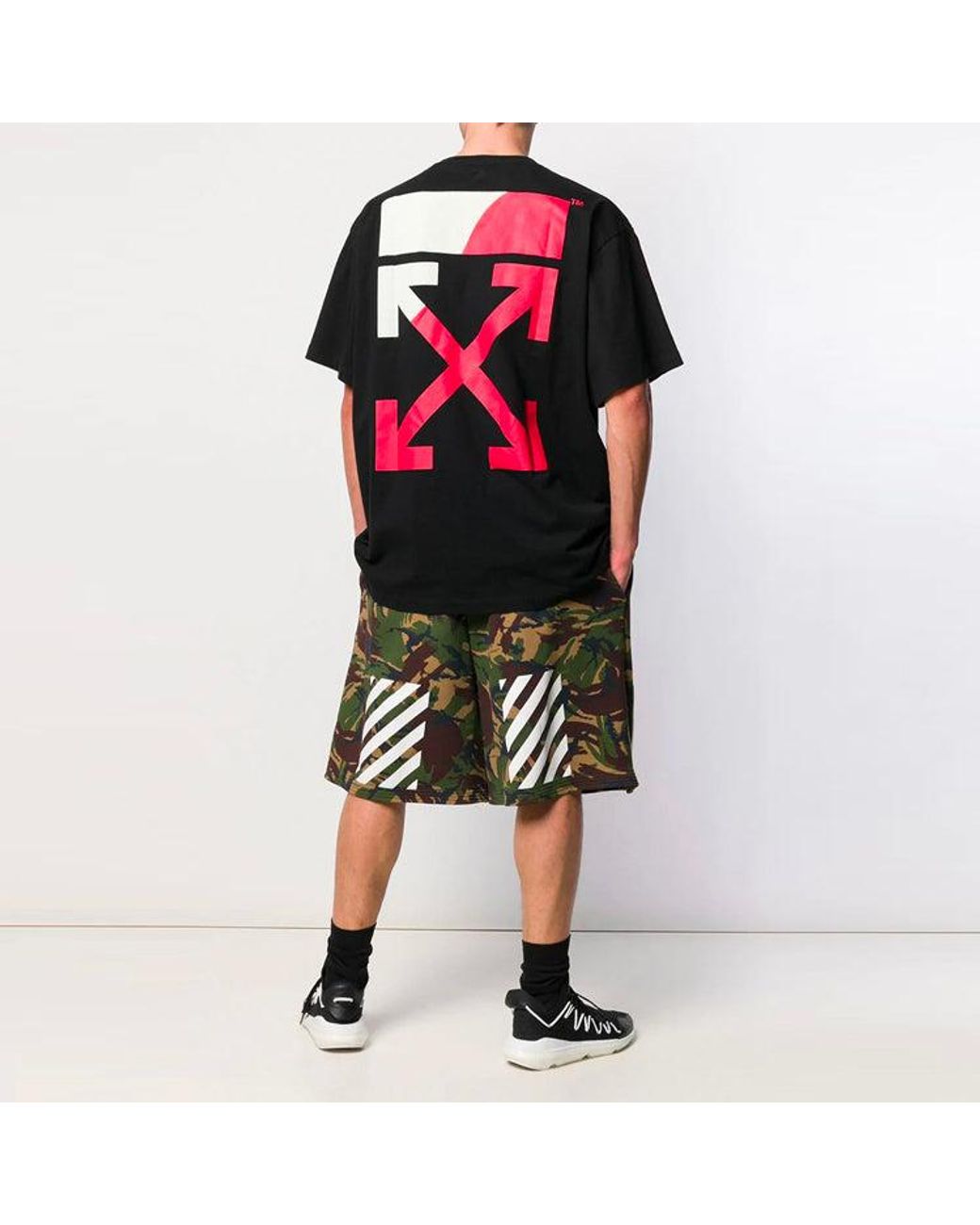 Off-White c/o Virgil Abloh Black Ss19 Arrow Printing Short-Sleeve Tee for men