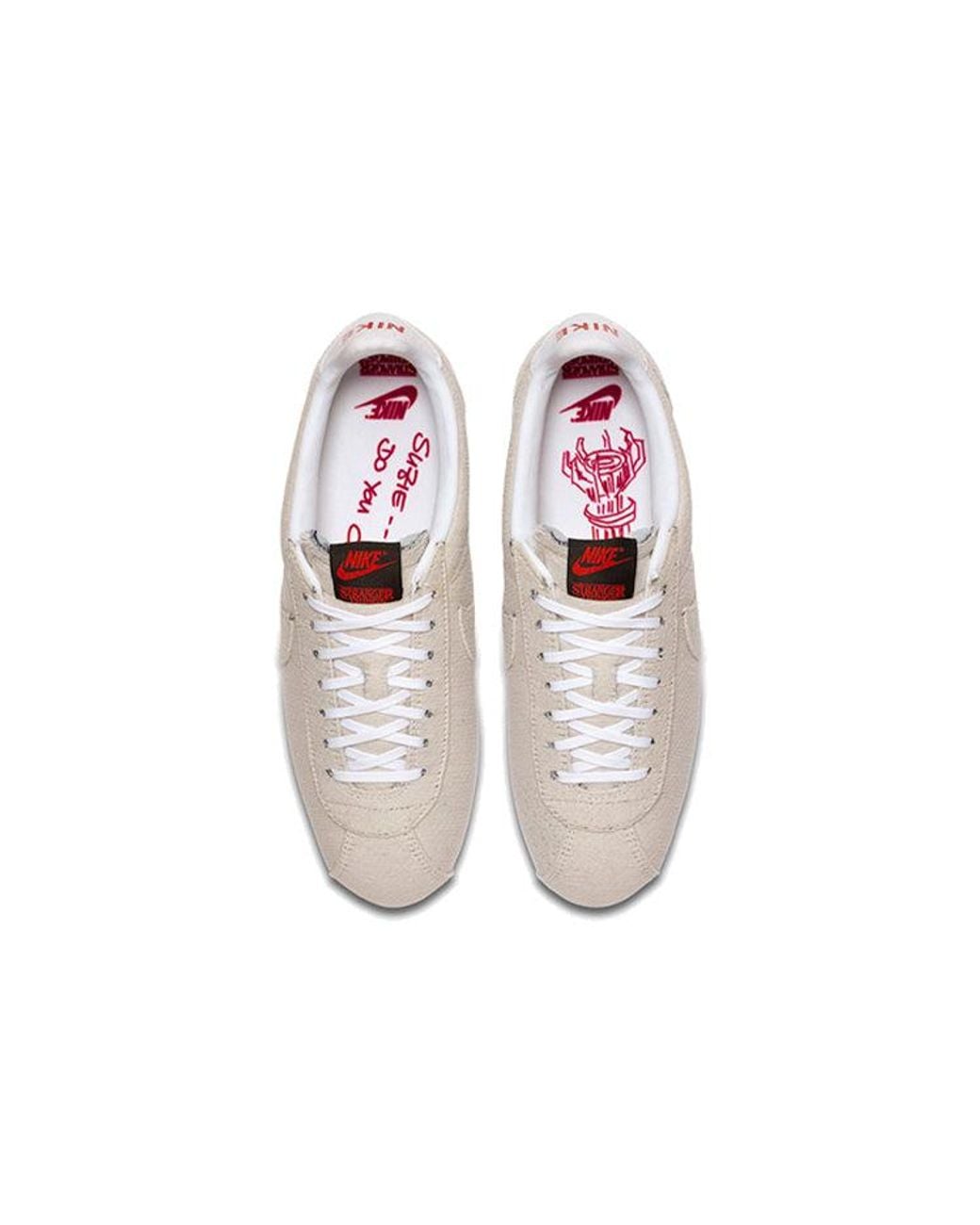 Nike White Stranger Things X Classic Cortez Qs 'Upside Down' for men