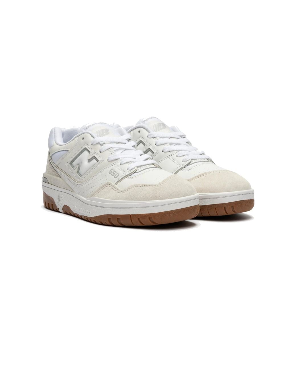 New Balance White 550 Gum' for men