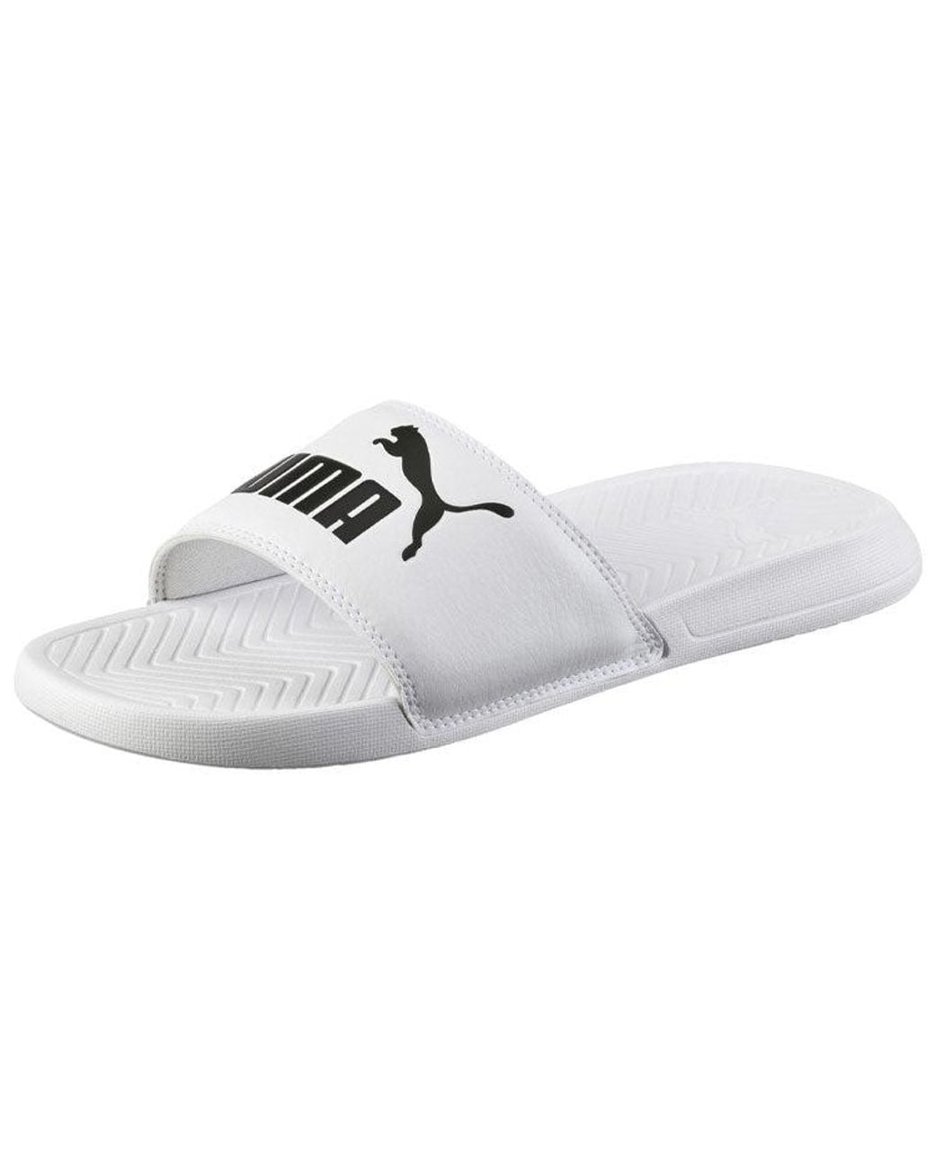 PUMA White Popcat Slide for men