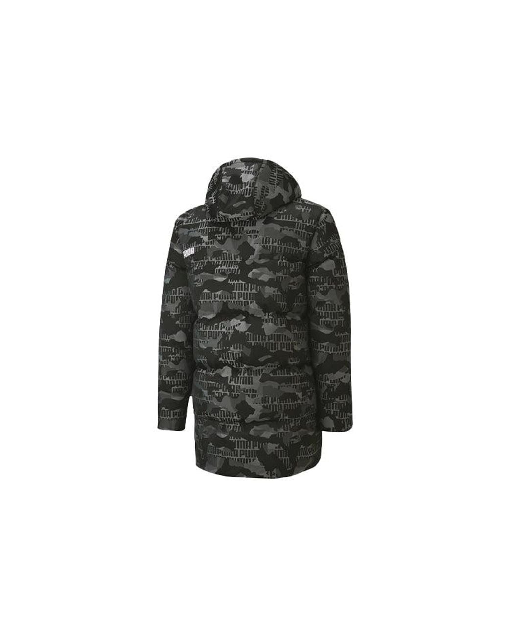 PUMA Black Camo Down Jacket for men