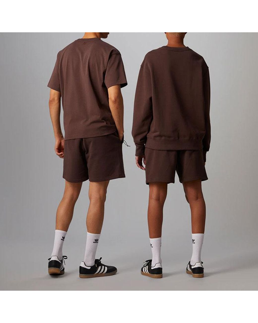 Adidas Originals X Pharrell Williams Crossover Casual Breathable Solid Color Sports Shorts Brown for men
