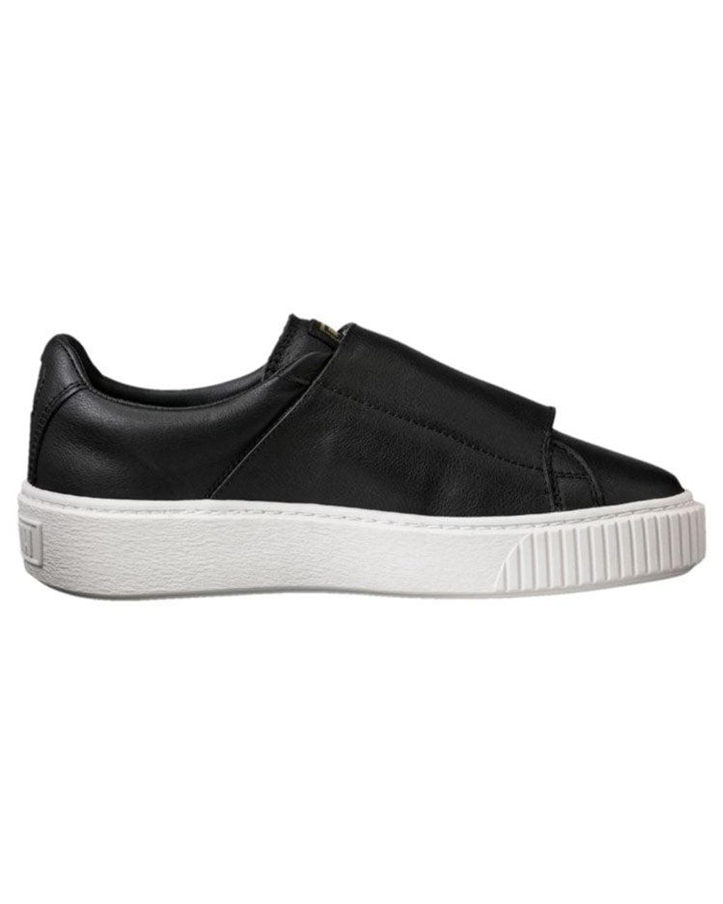 PUMA Black (Wmns) Basket Platform Big Strap