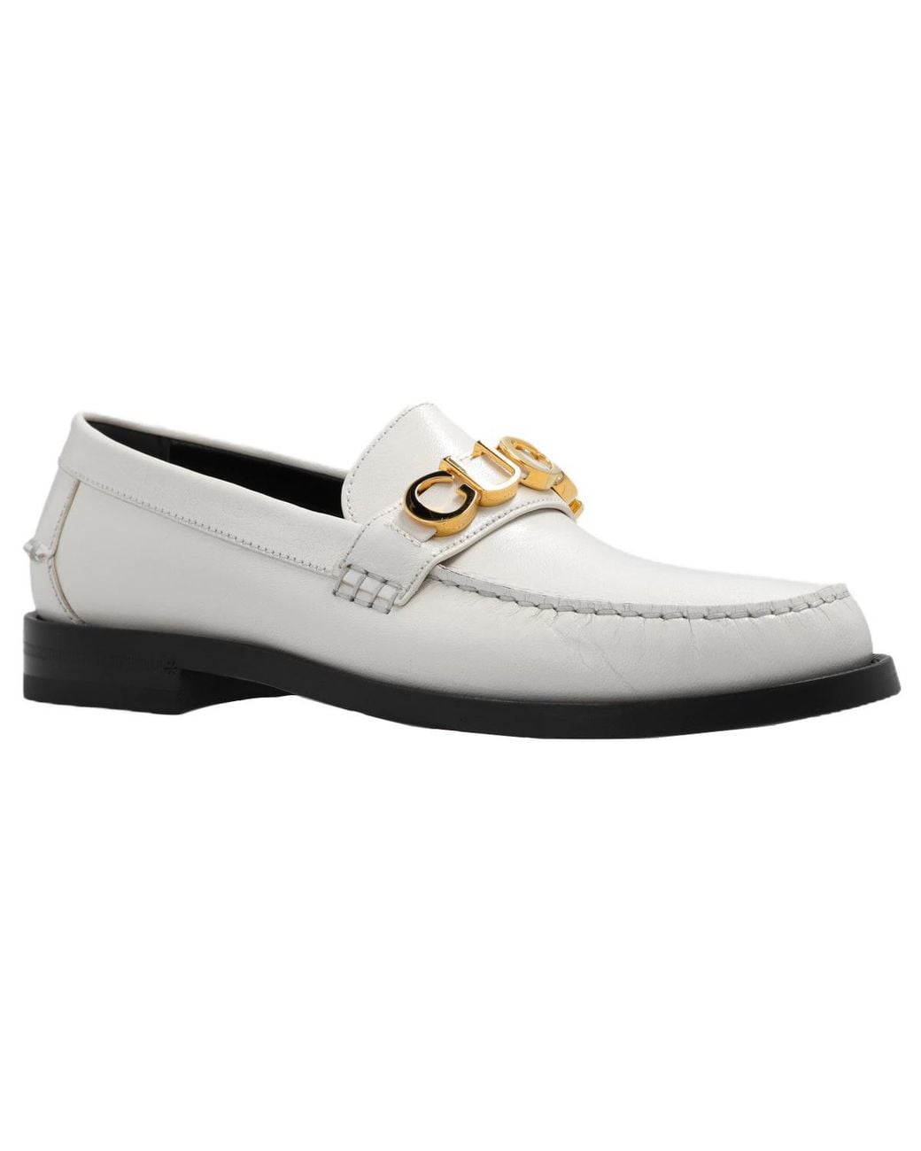 Gucci White (Wmns) Loafer With Metal Logo