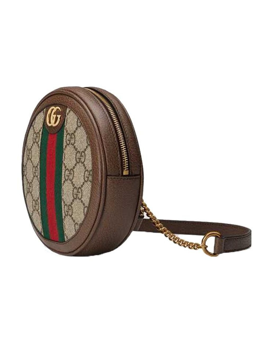 Gucci Brown (Wmns) Ophidia Series Mini Gg Canvas Tape Circle