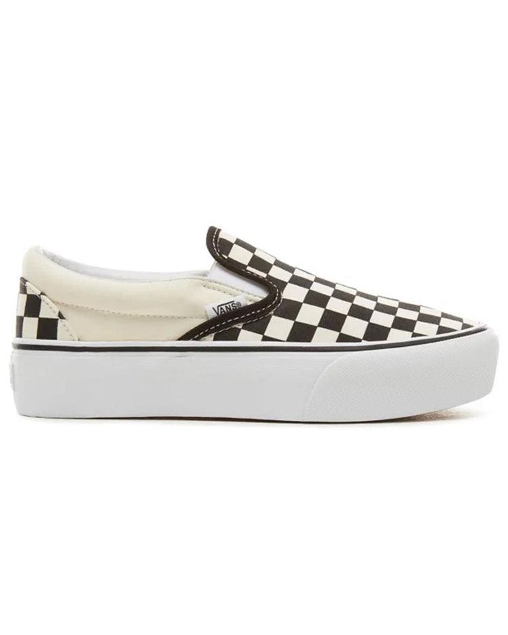 Vans White Classic Slip-On Stackform 'Checkerboard for men