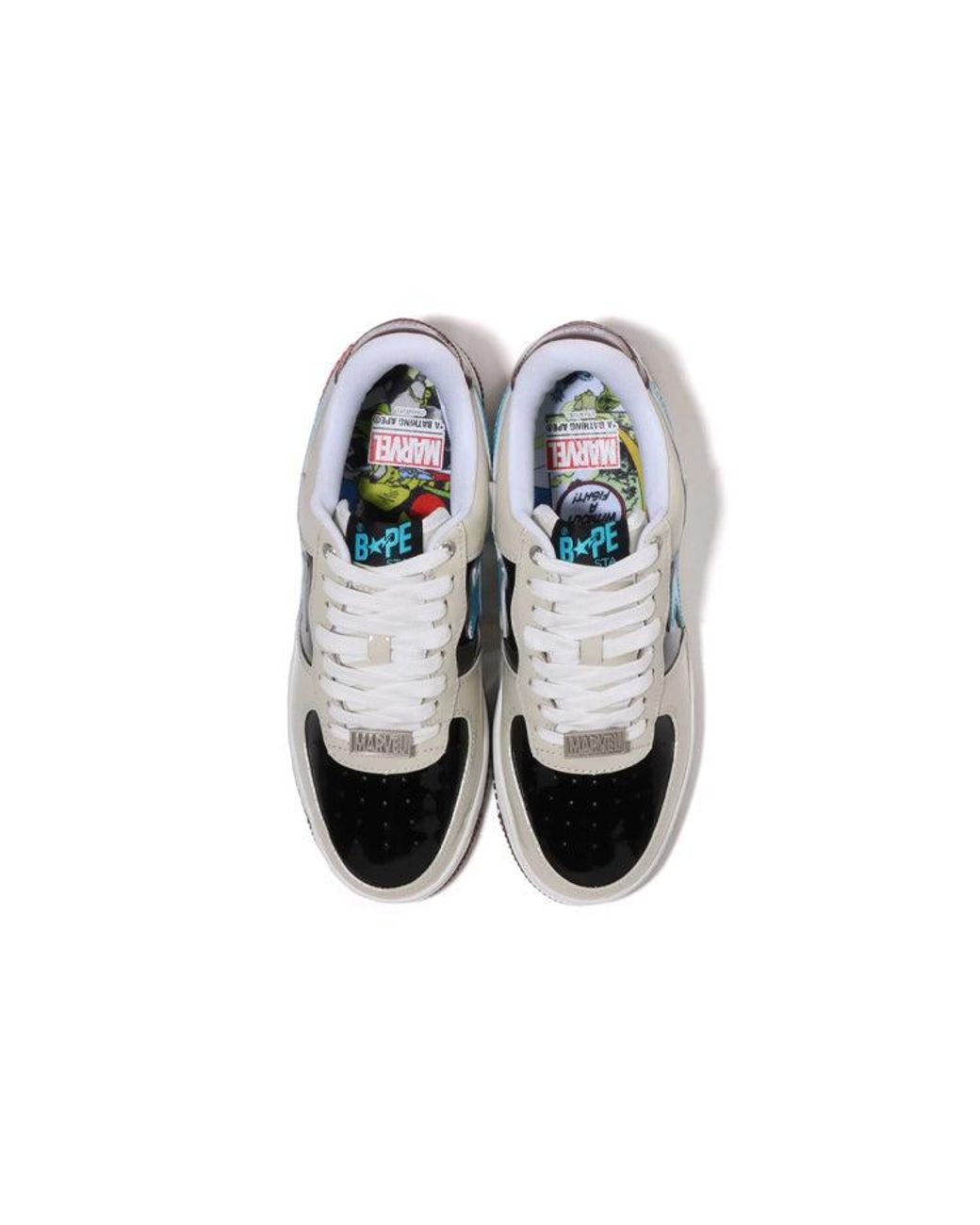 A Bathing Ape Blue X Marvel Comics Bape Sta Low 'Cream' 0Zxshm191906J-Gyb for men
