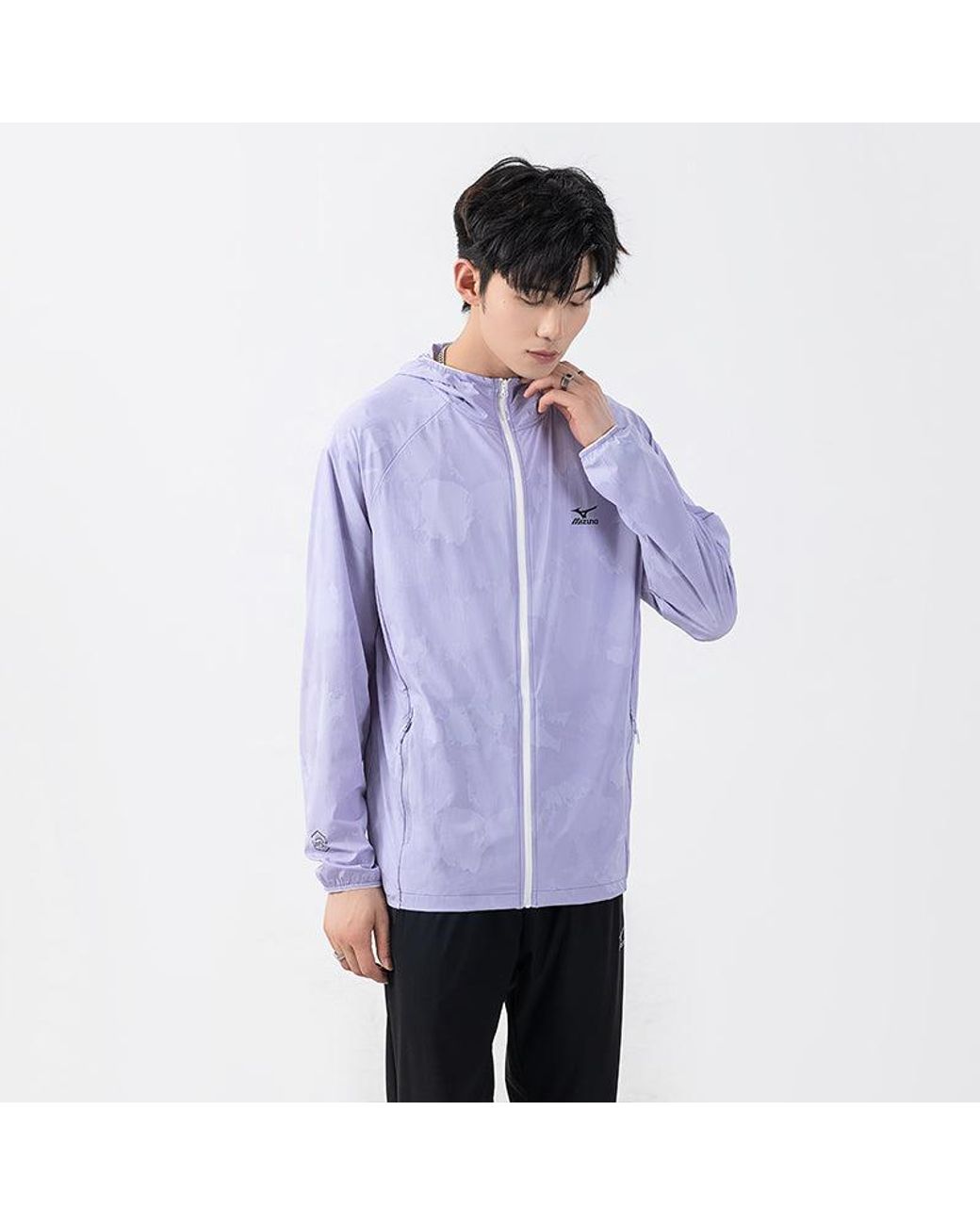 Mizuno Purple Upf50+Logo Outdoor Jacket for men
