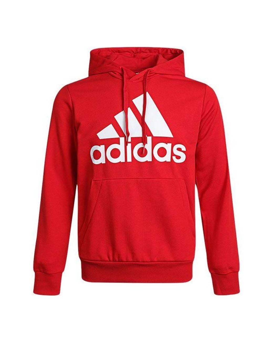 Adidas Red Bl Ft Hd Logo Printing Drawstring Sports Pullover for men