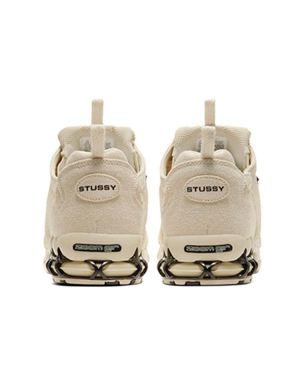 Nike White X Stussy Air Zoom Spiridon Caged 2 'Fossil' for men