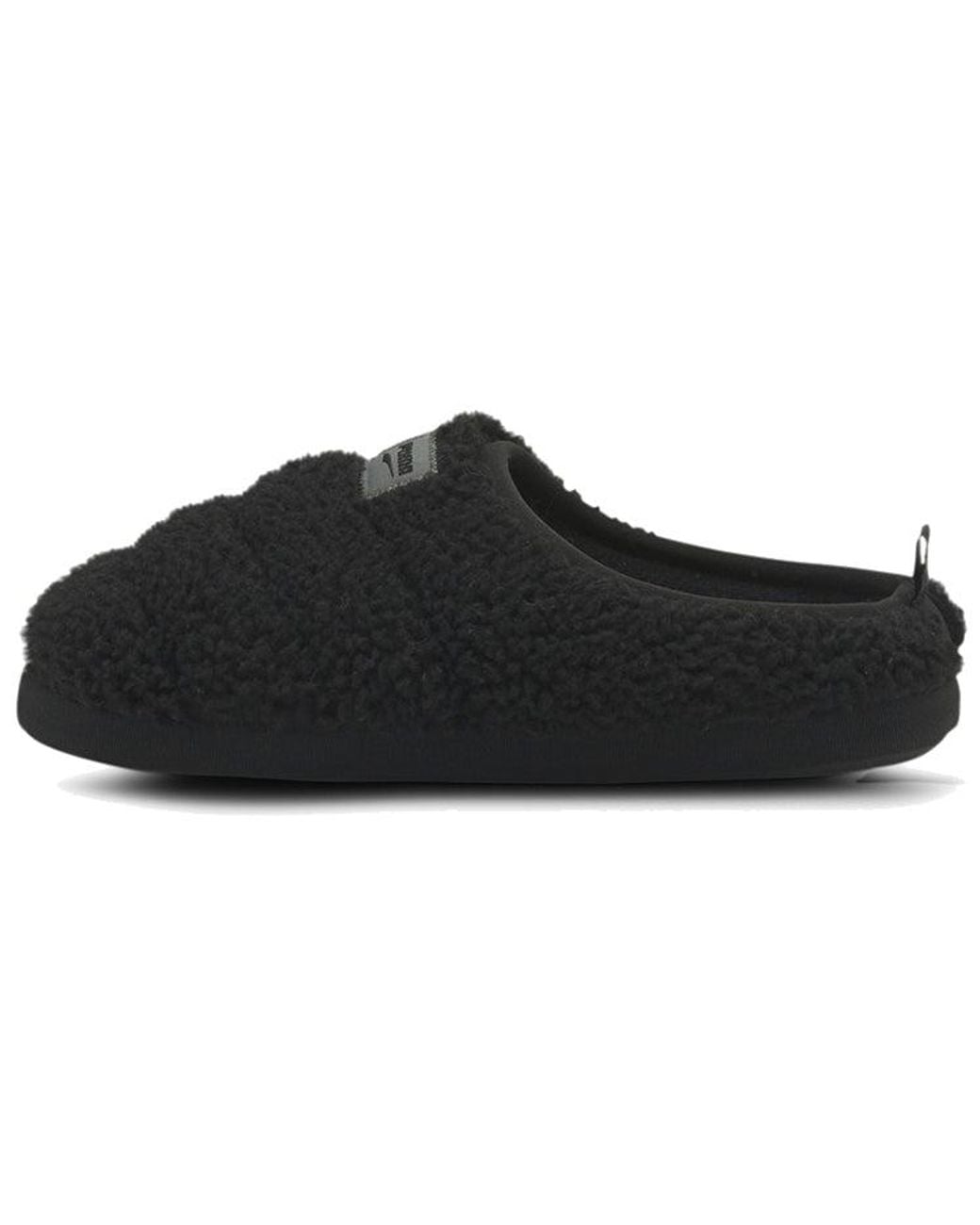 PUMA Black Scuff Sherpa Slippers for men