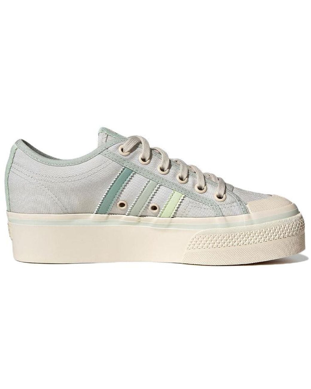 Adidas White Nizza Platform