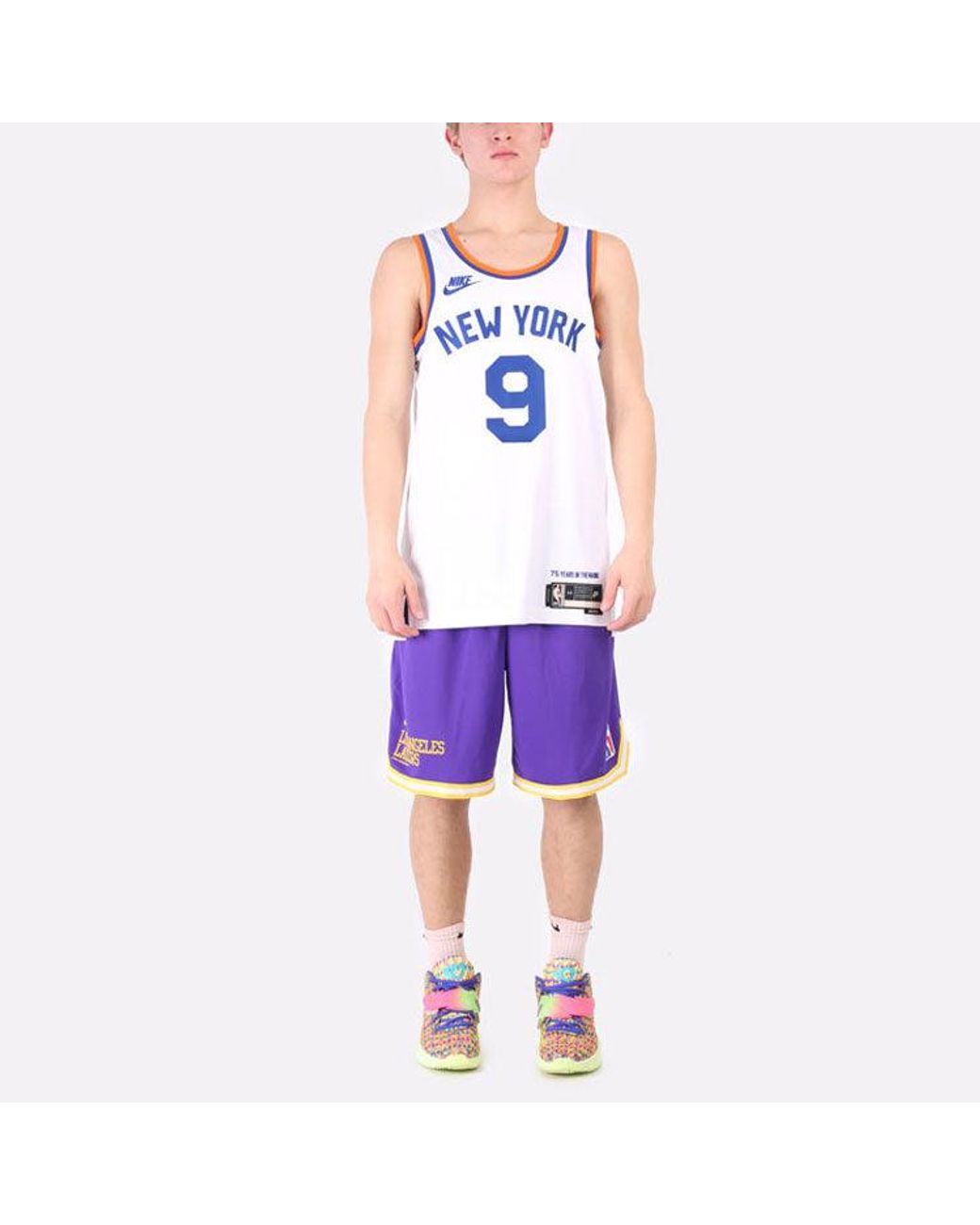 Nike Blue X Nba New York Knicks Jerseys 'Rj Barrett 9' for men