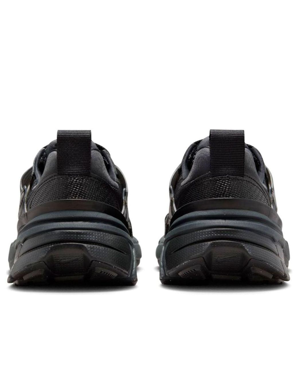 Nike Black V2K Run Shoes With Reflective Accents