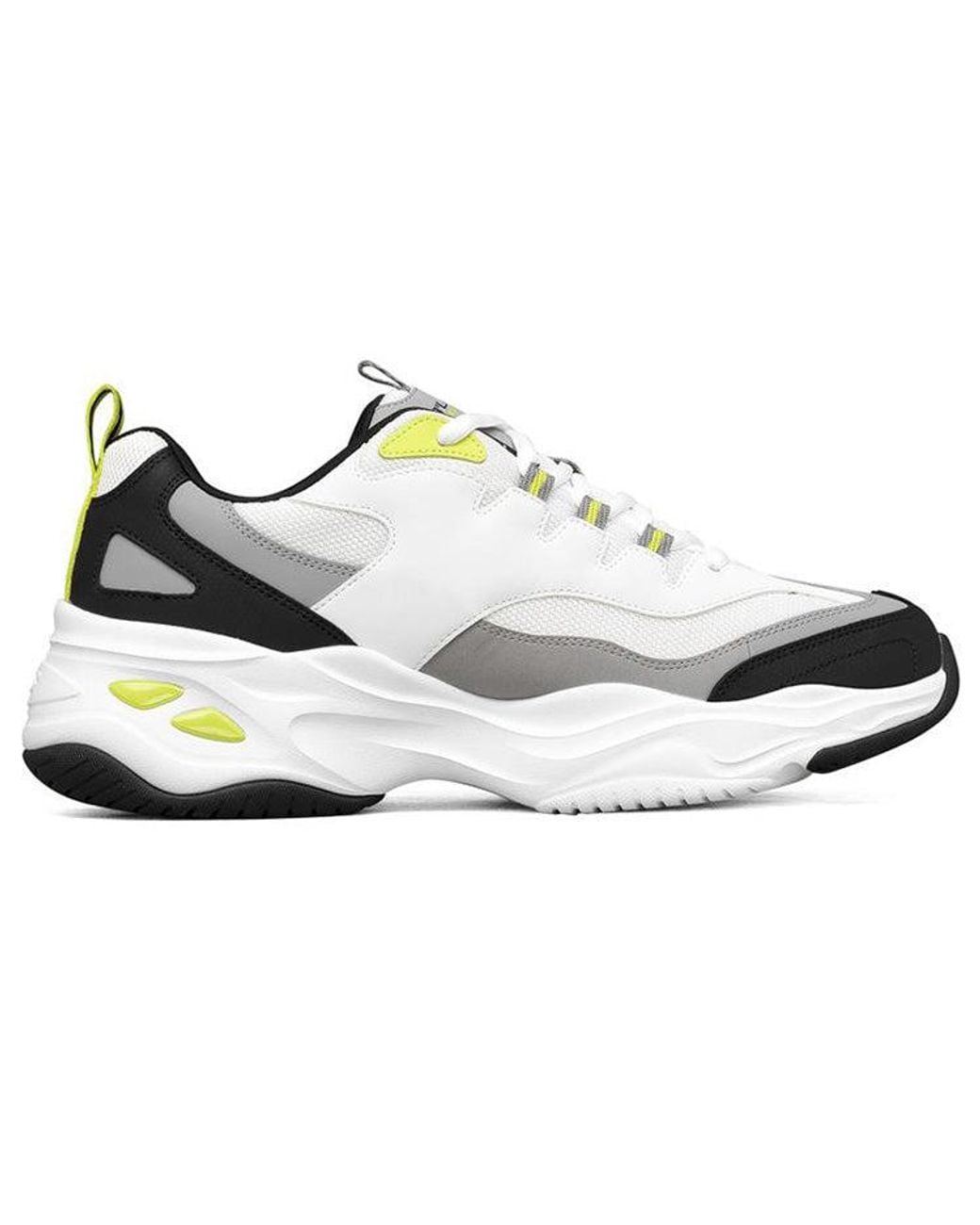 Skechers White D Lites 4.0 Low-Dad Shoes for men
