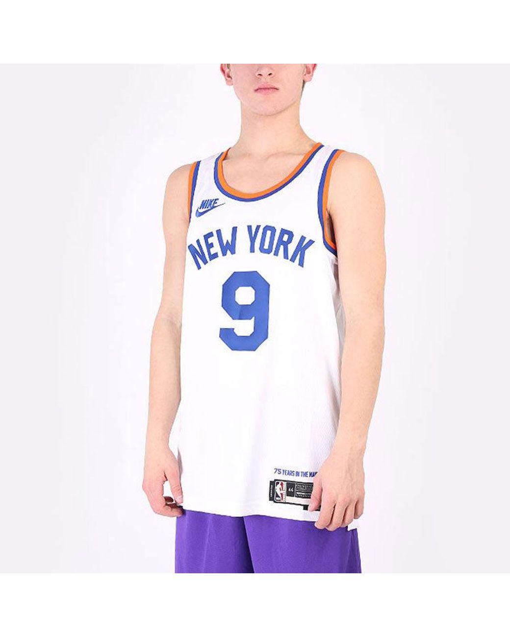 Nike Blue X Nba New York Knicks Jerseys 'Rj Barrett 9' for men