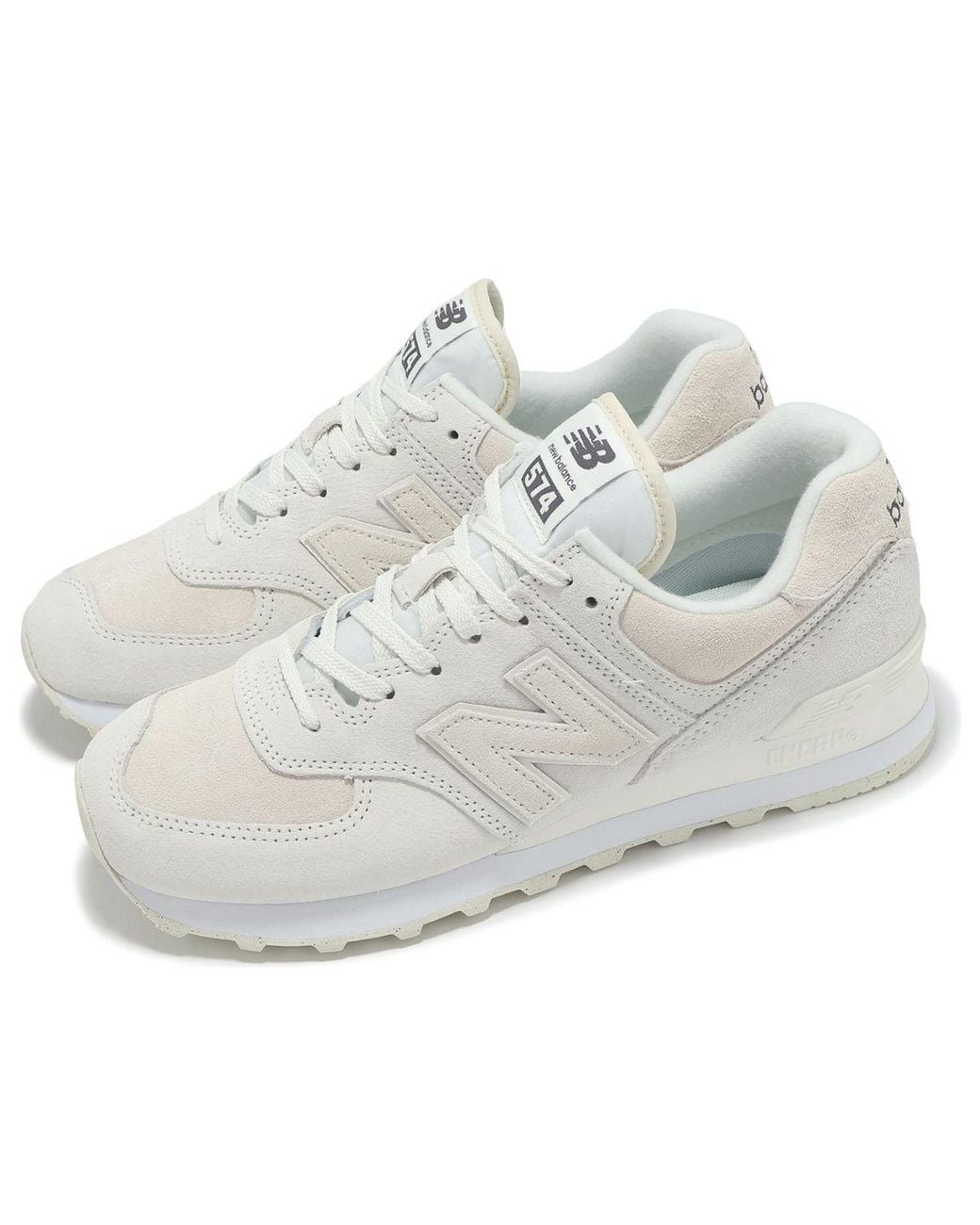 New Balance White (Wmns) 574 'Sea Salt Linen Suede'