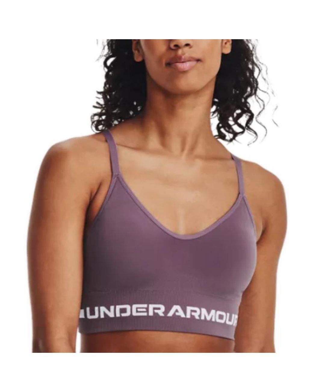 Under Armour Purple Seamless Low Long Sports Bra Celeste Starlight