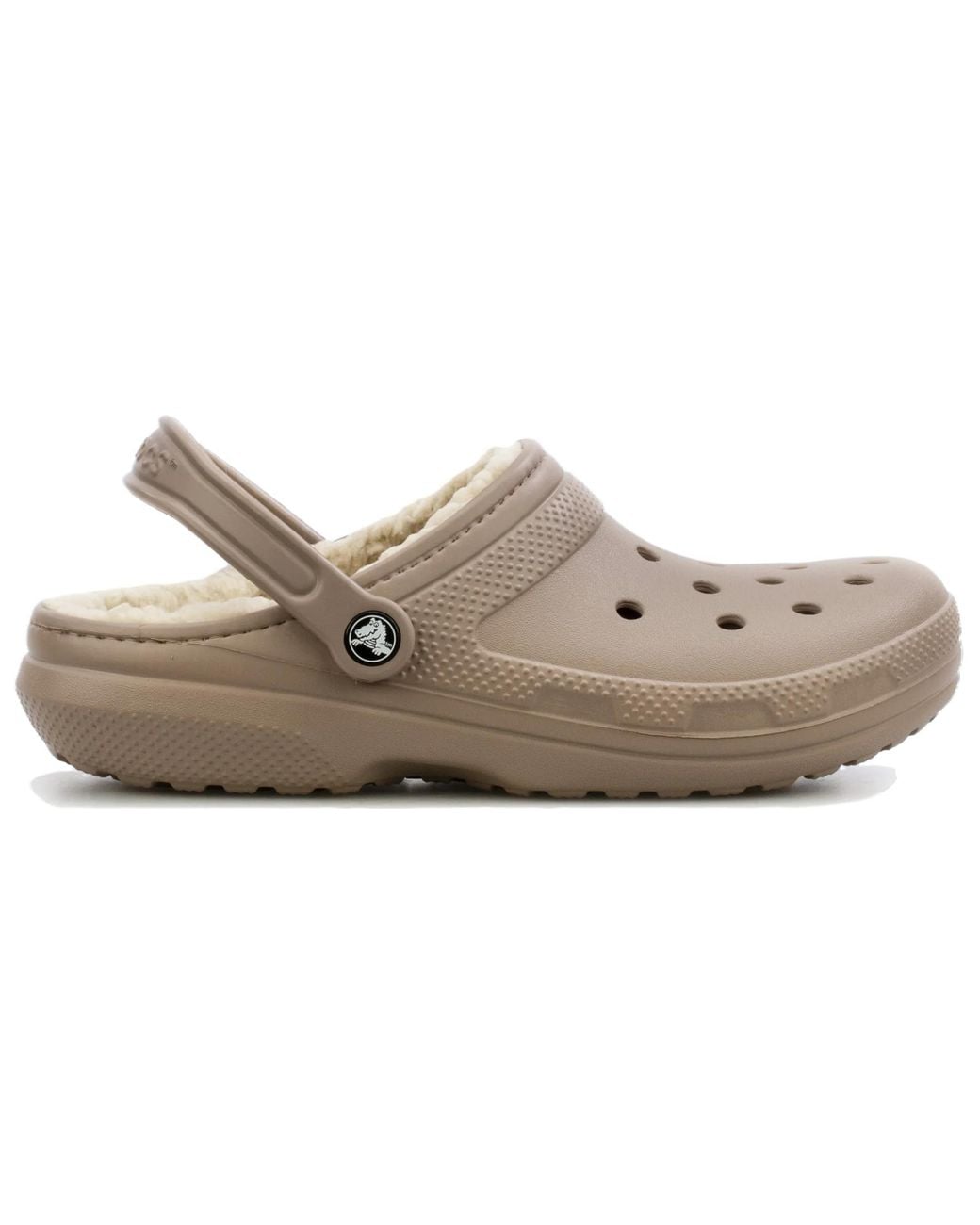 CROCSTM Brown Classic Lined Clogs 'Mushroom Bone' for men