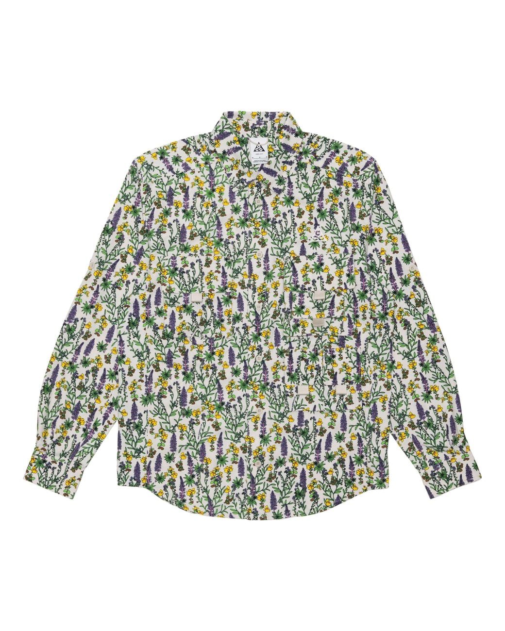 Nike Green Ss22 Dri-Fit Acg Uv Version Floral Long Sleeves Shirt for men