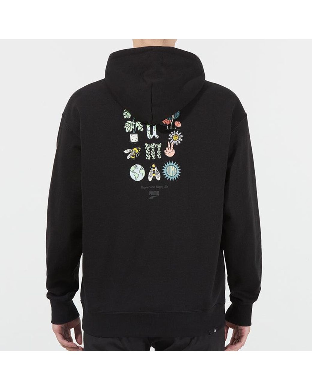 PUMA Black Downtown Funny Logo Printing Sports for men