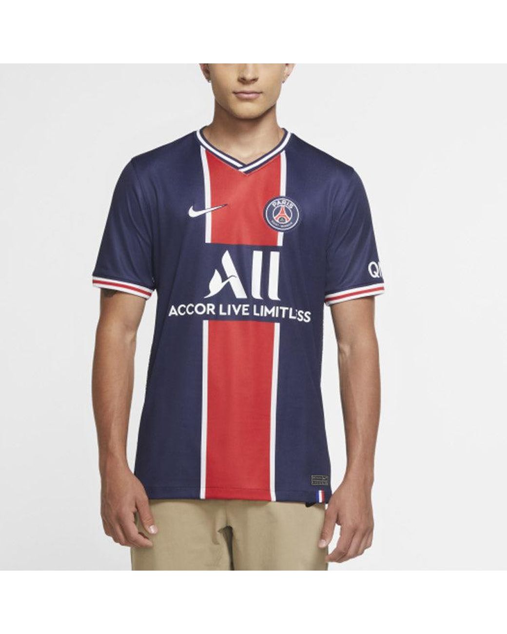 Nike Blue Psg Paris German Home Jersey Short Sleeved for men