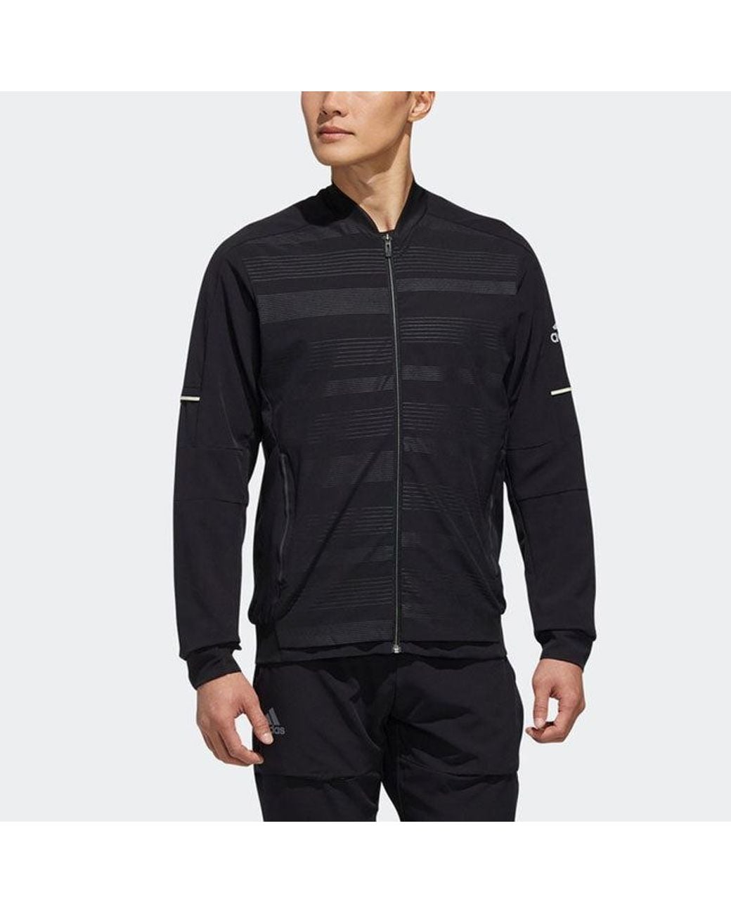 Adidas Blue Mcode M Jkt Athleisure Casual Sports Tennis Jacket for men