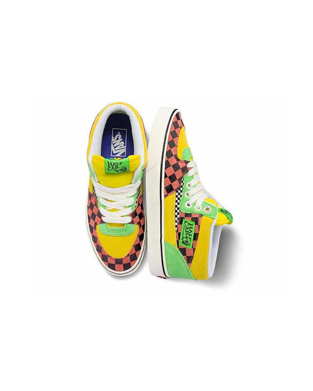 Vans Yellow Tierra Whack X Half Cab 'Multi Checkerboard' for men