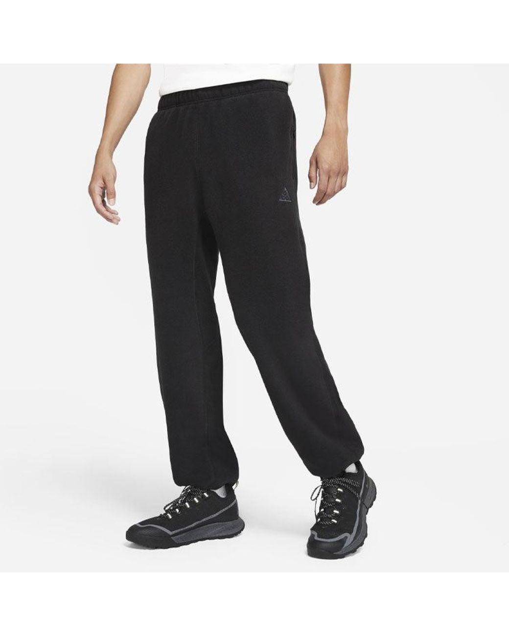 Nike Black Acg Polartec 'Wolf Tree' Casual Loose Running Pants for men