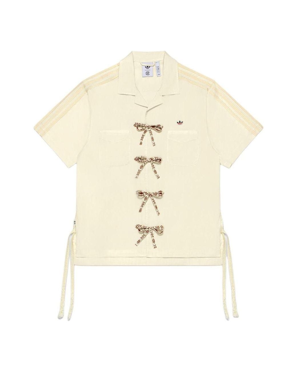 Adidas Natural X Clot Bowling Shirt 'Cream' for men