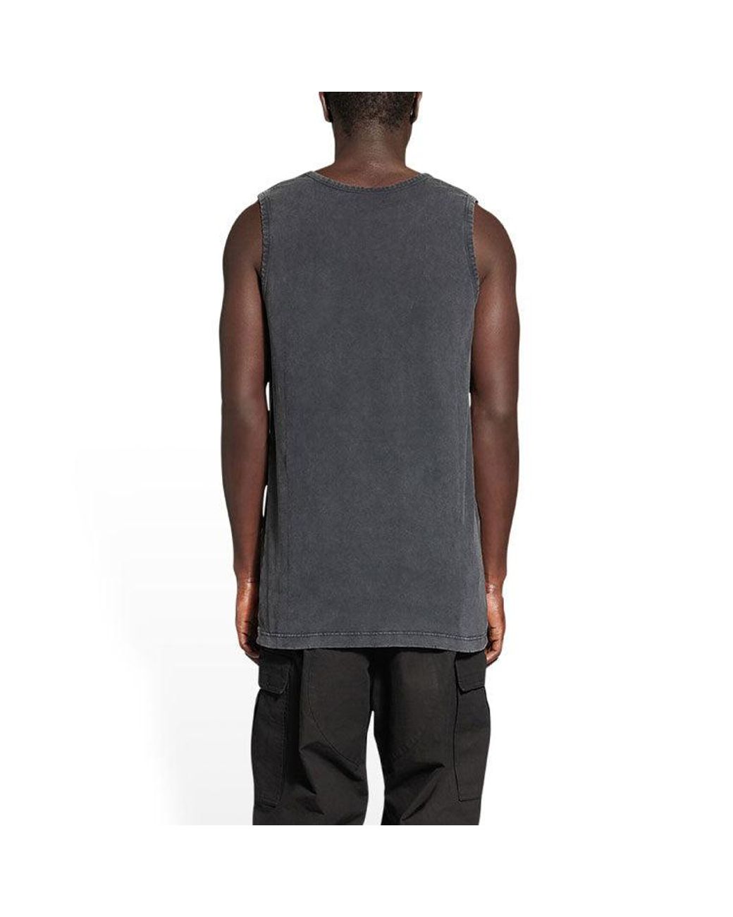 Balenciaga Gray Property Loose Tank Top 'Washed' for men