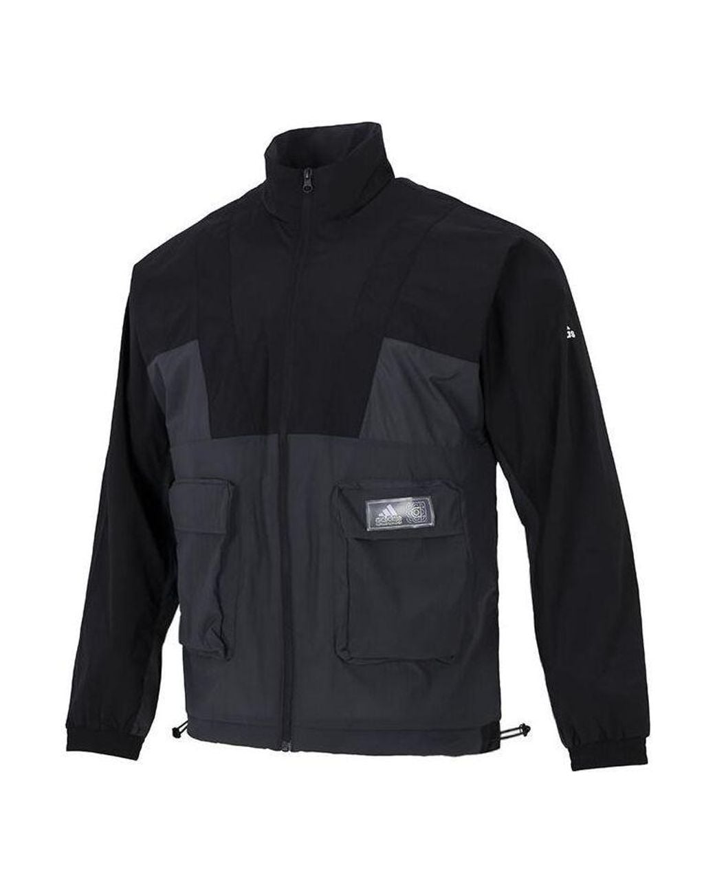 Adidas Blue Colorblock Logo Big Pocket Jacket Autumn for men