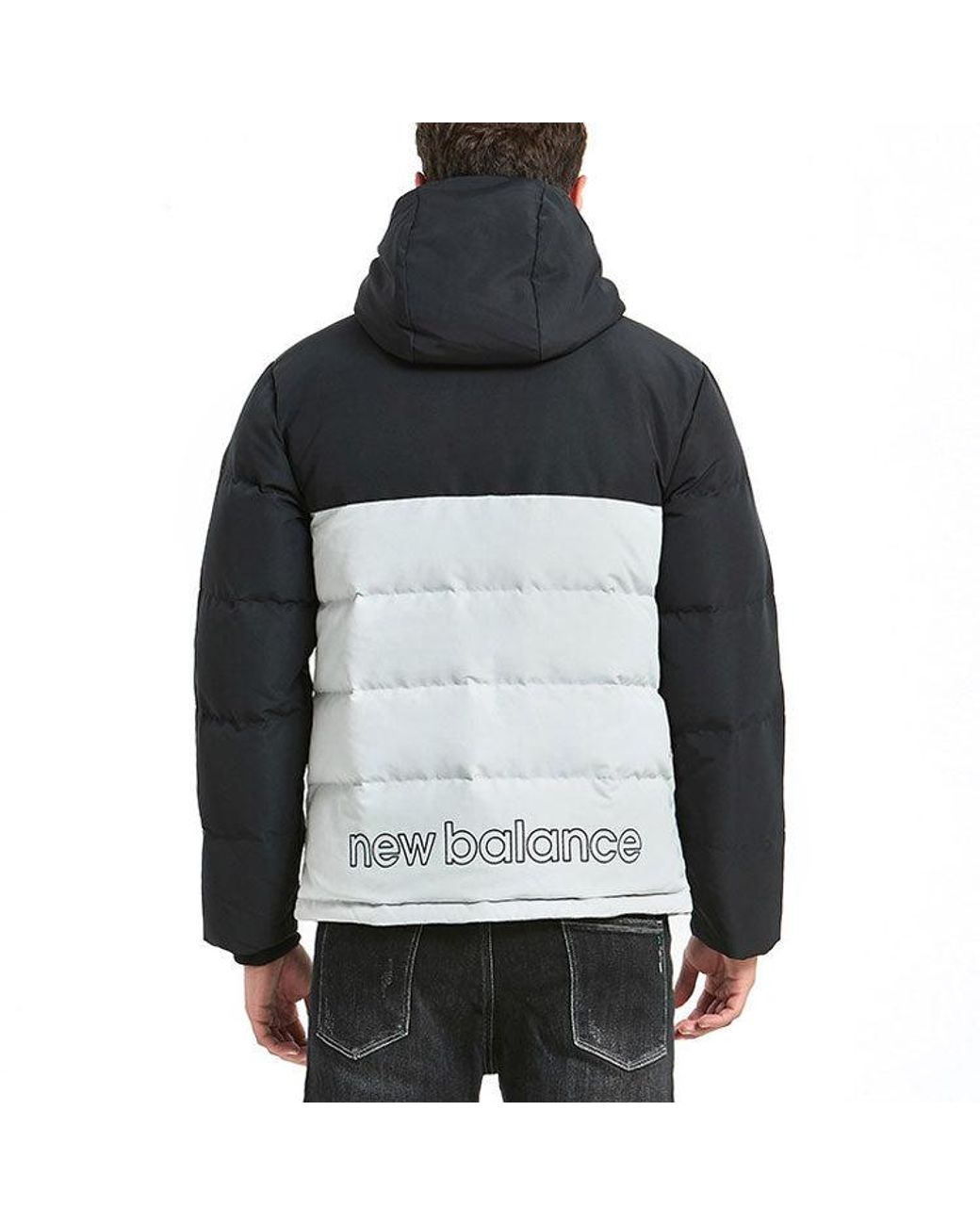 New Balance Black Windproof Lifestyle Down Jacket for men