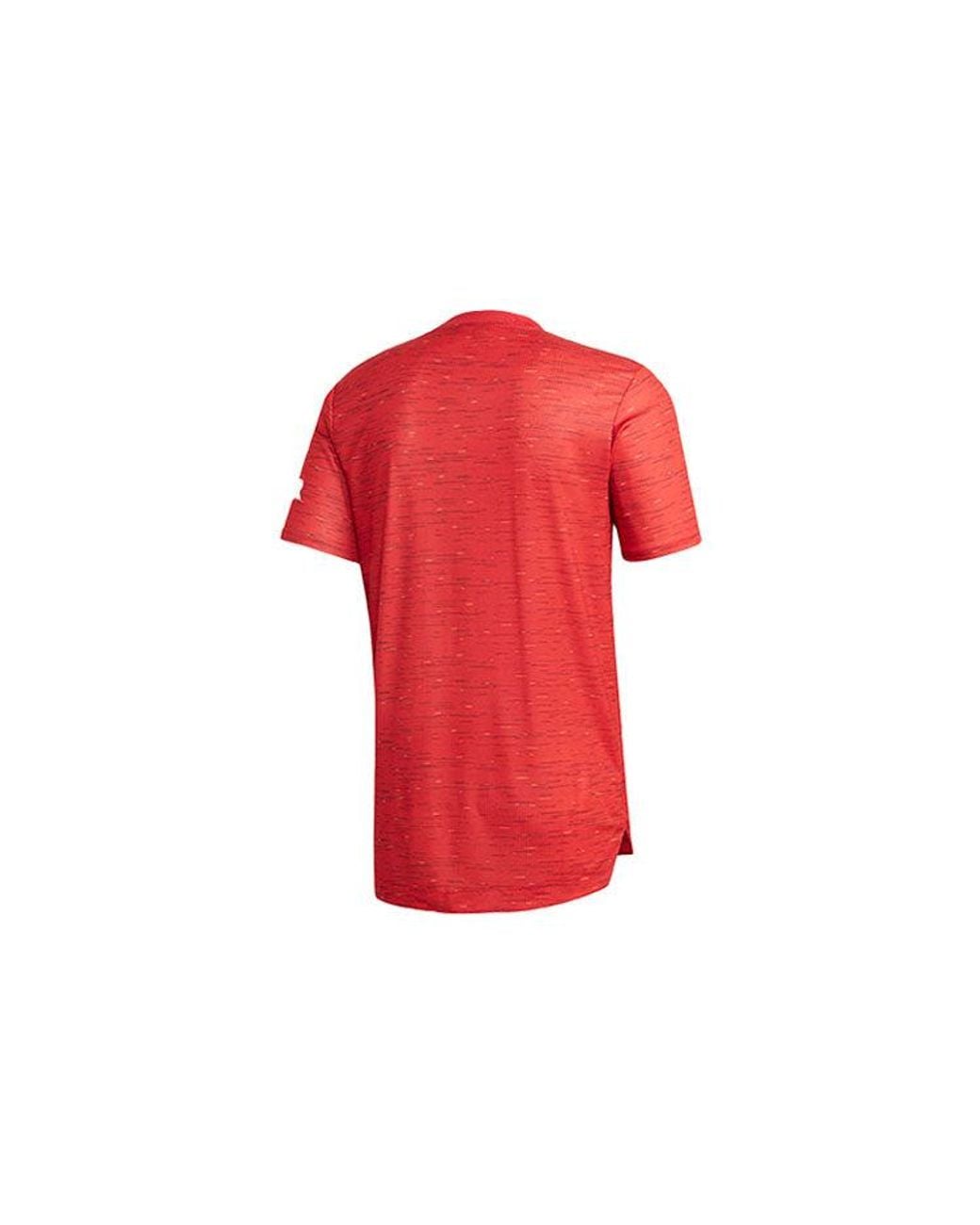 Adidas Red Au Player Edition 20-21 Season Manchester United Home Sports Jersey for men