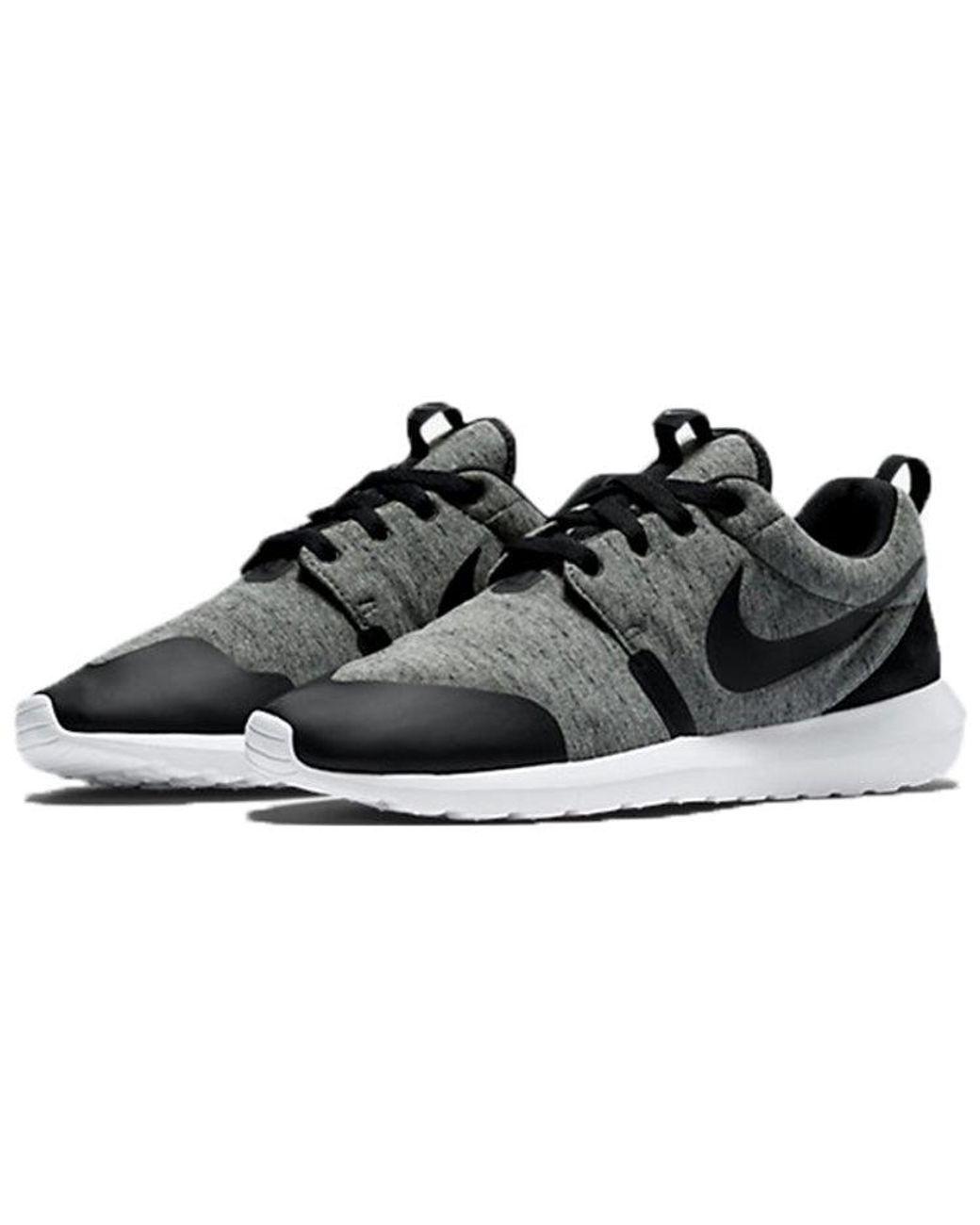 Nike Black Roshe Run 'Fleece' for men