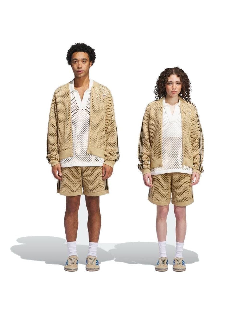 Adidas Natural X Clot Fw24 Crochet Track Jacket Asia Sizing Tone' for men