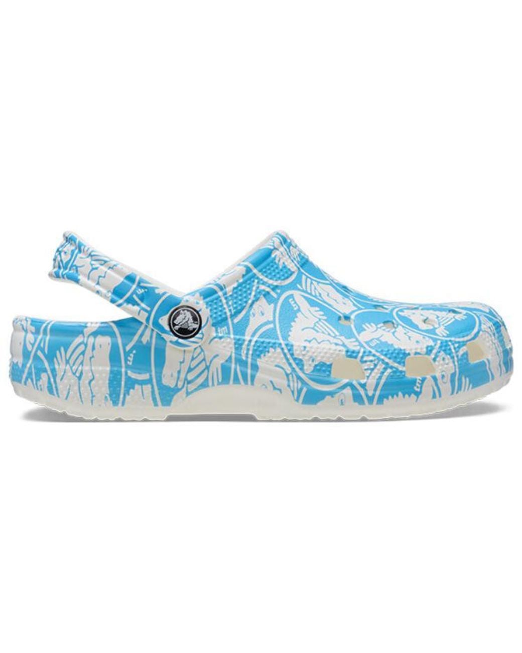 CROCSTM Blue Classic Duke Print Clogs