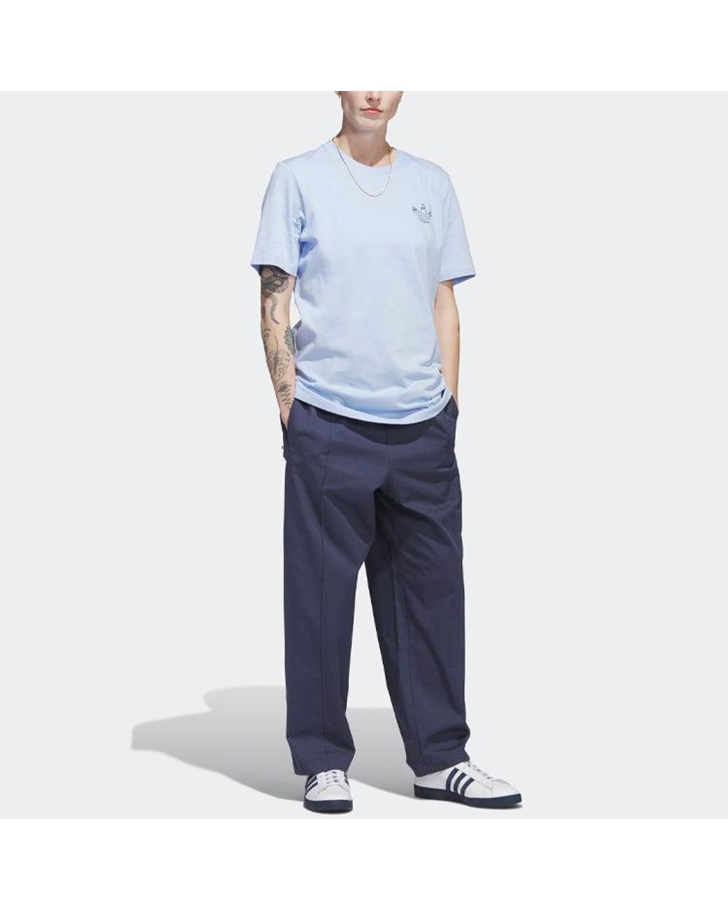 Adidas Blue Originals Henry Jones New York City T-Shirt Dawn' for men