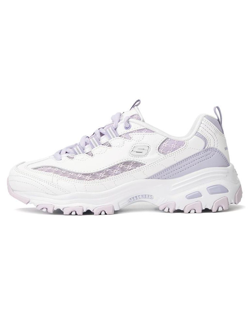 Skechers White (Wmns) D'Lites 1.0 Sneakers