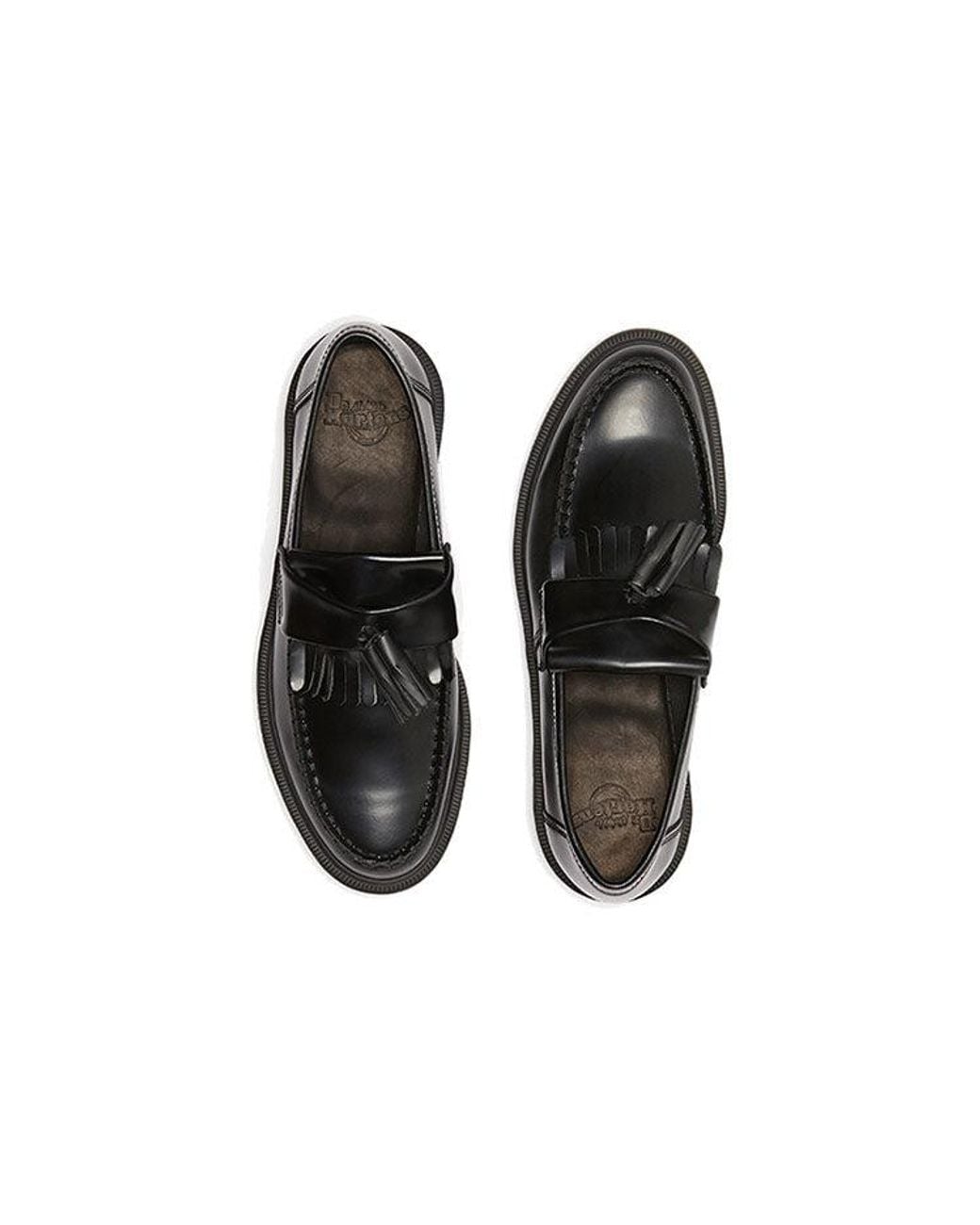 Dr. Martens Black Adrian Smooth Leather Tassel Loafers for men