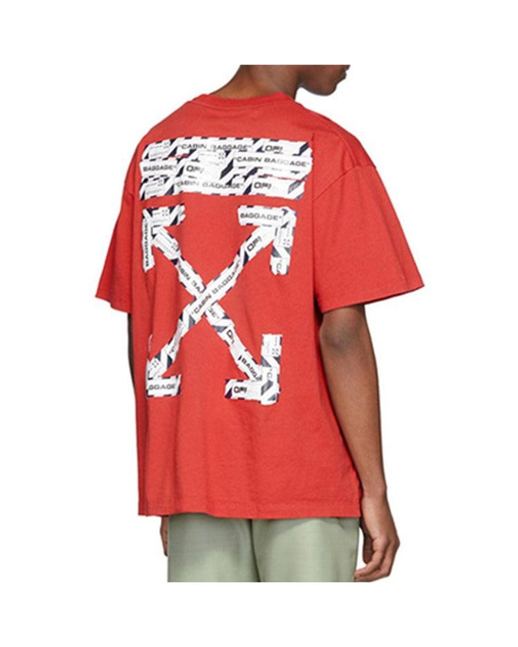 Off-White c/o Virgil Abloh Red Ss20 Airport Tape Print For for men
