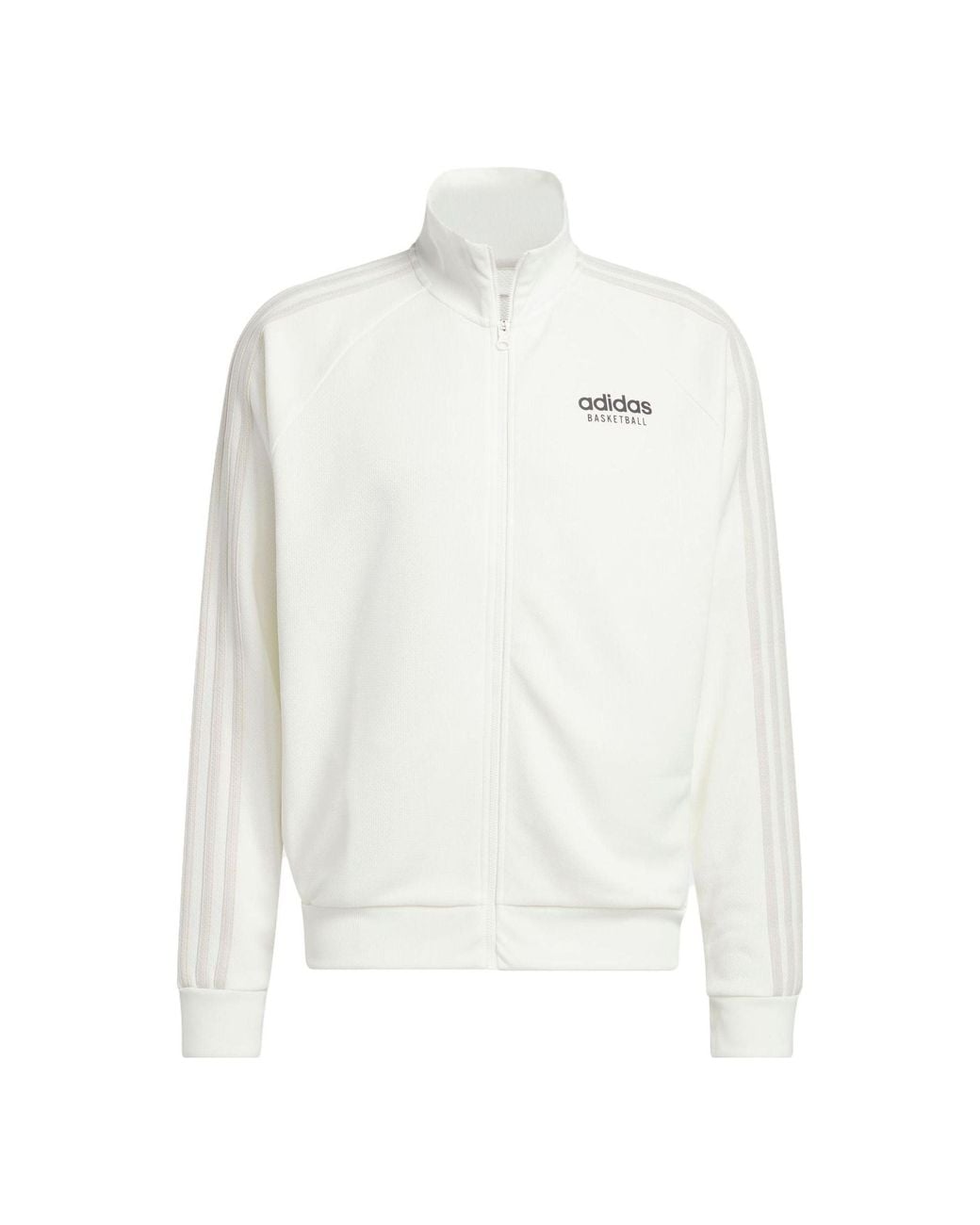 Adidas White Basketball Select Jacket for men