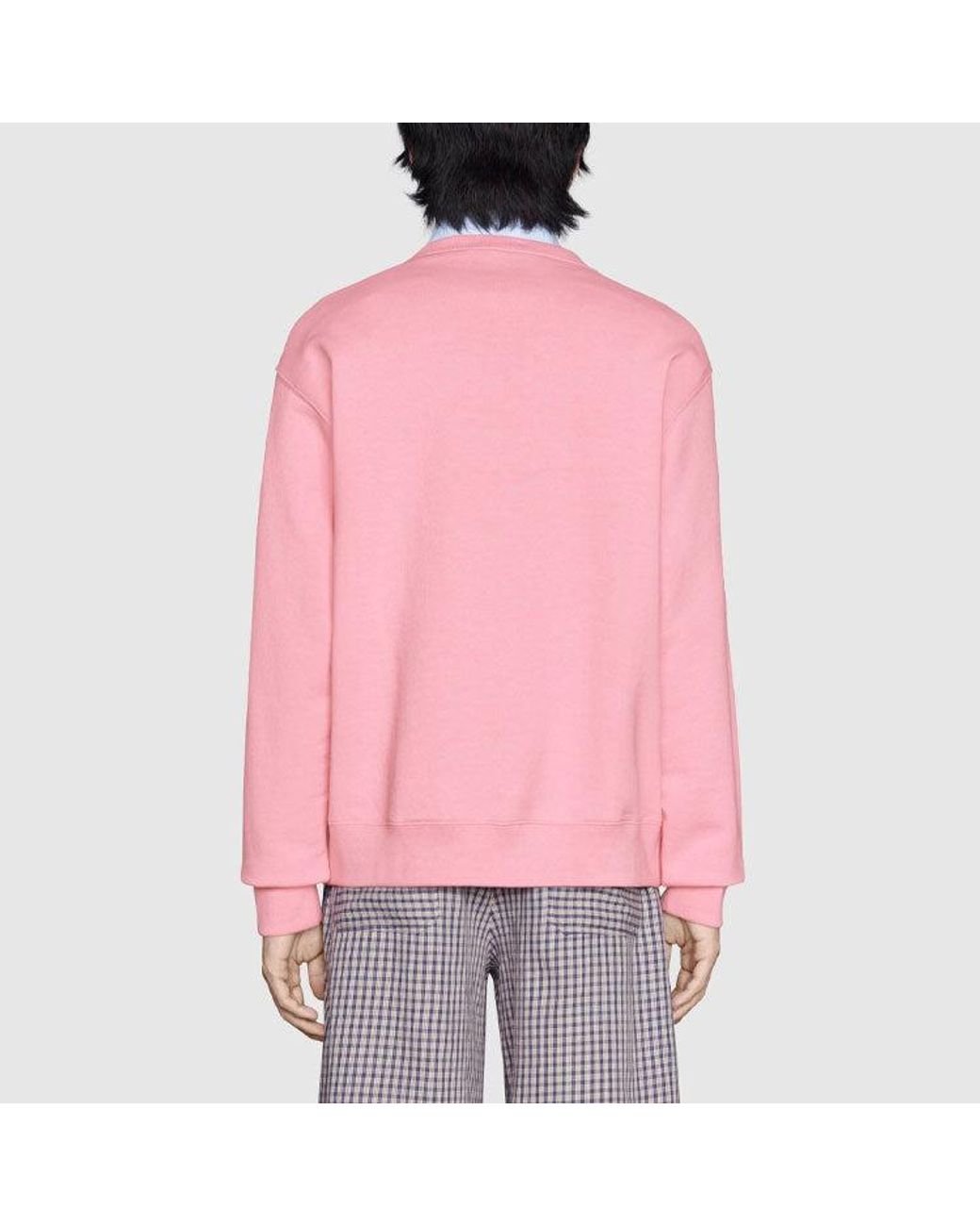 Gucci Pink Fw21 Stars Crewneck Sweatshirt for men