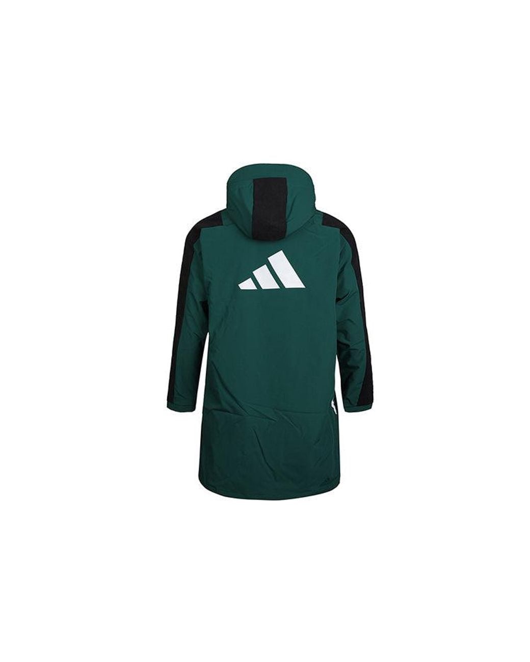 Adidas Green Casual Sports Windproof Fleece Lined Stay Warm Hooded Windbreaker Jacket for men