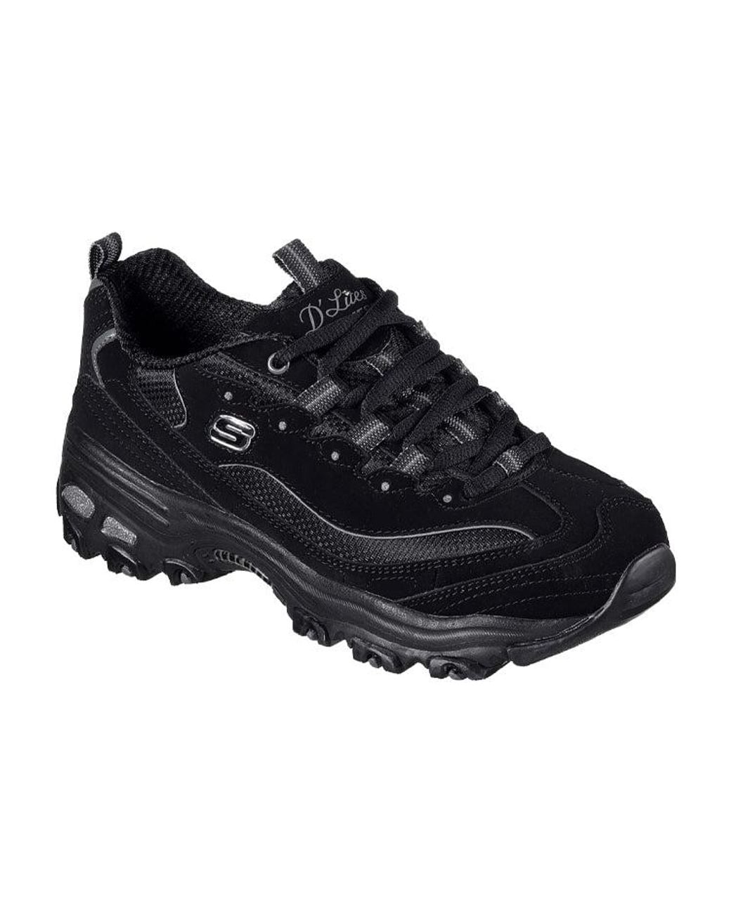 Skechers Black (Wmns) D Lites Sports Shoes