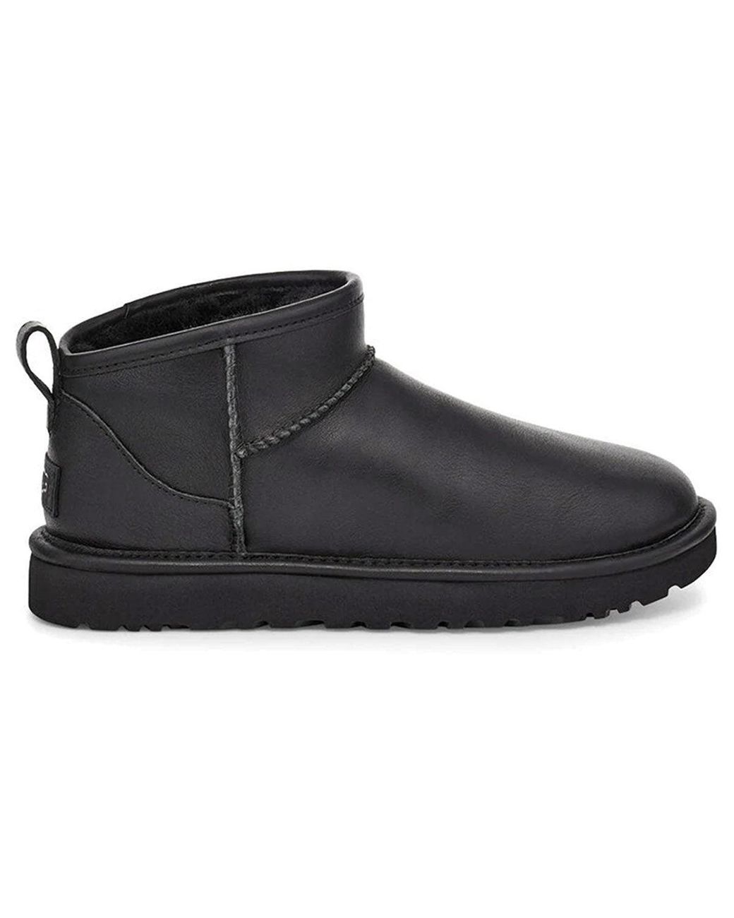 Ugg Black (Wmns) Classic Ultra Mini Leather