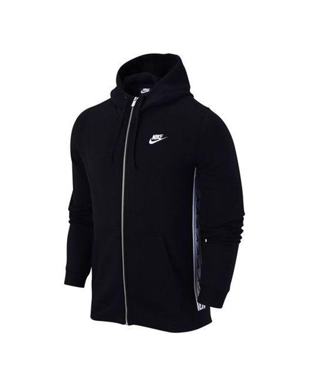 Nike Blue Logo Fleece Stay Warm Casual Sports Hooded Jacket for men