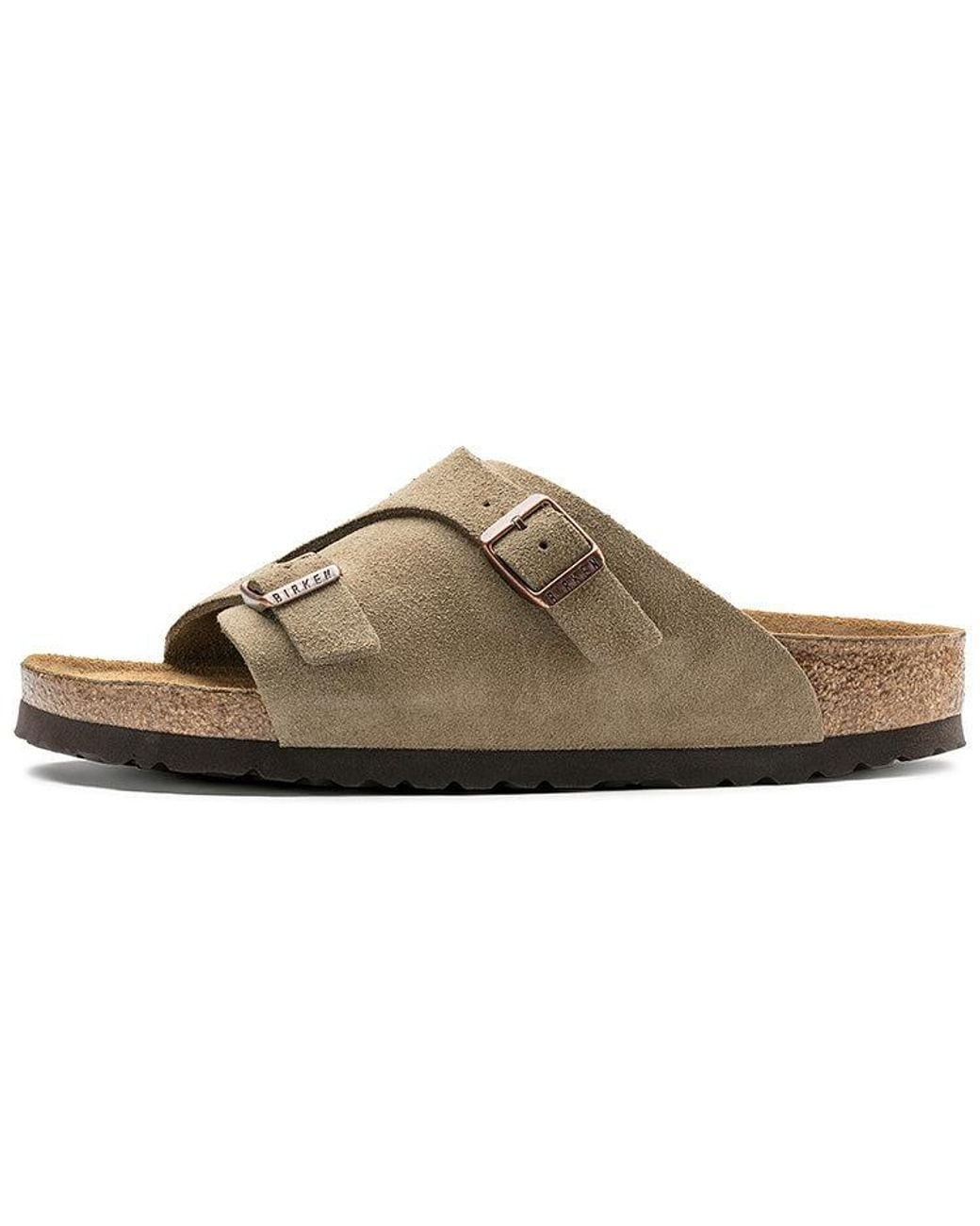Birkenstock Brown Zrich Series Cowhide Suede Fashion Version Sandals for men