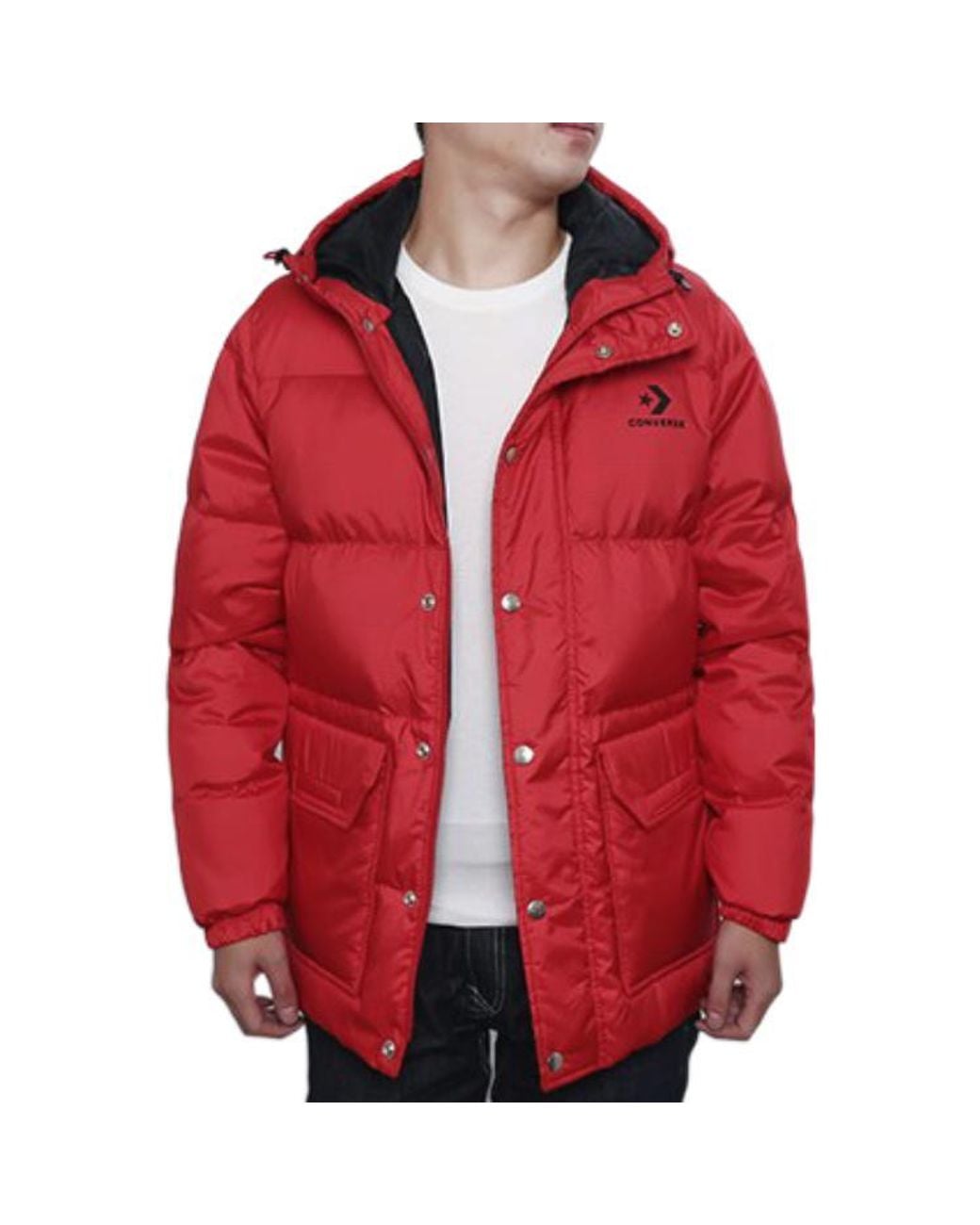 Converse Red Down Fill Puffer Jacket for men